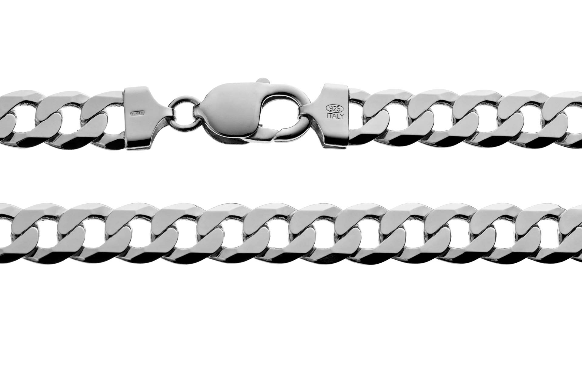 QUADRI - Halskette Herren Silber 925 - Panzerkette - Made in Italy | Breite 12 mm - Länge 46-61 cm - Geschenkidee für Geburtstag, Jahrestag, Valentinstag