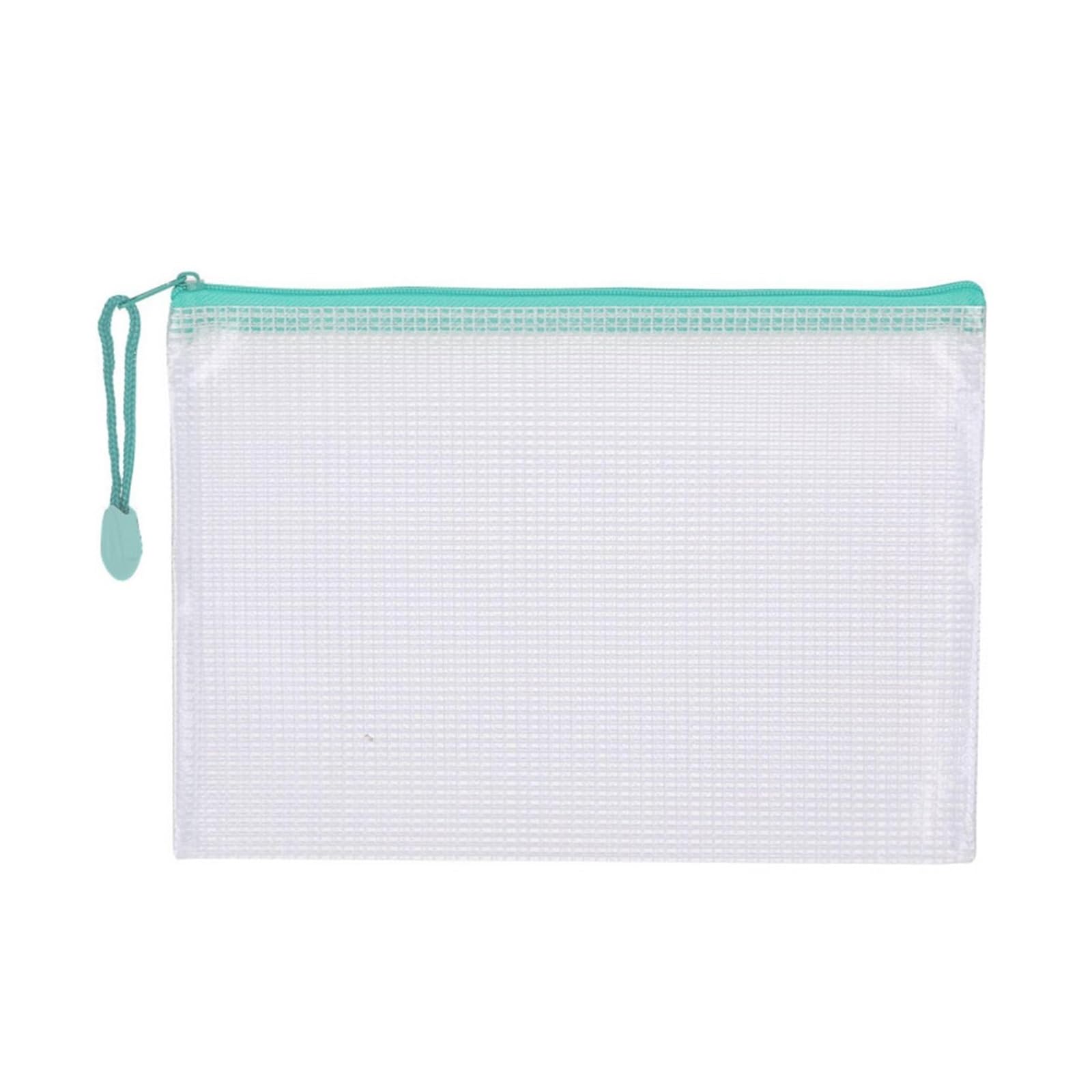 QYEZSOTL Mesh Zipper File Bag 10pcs Mesh Zipper Bag Bag Zipper Bag for organizing Classroom organization Plastic Zipper Bag,5 colors,A4 size(10PCS-Tiffney Blue)