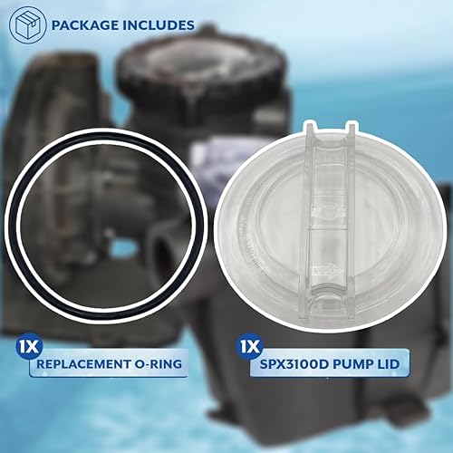 Miniatura 8 de Poolzilla SPX3100D - Tapa de repuesto para bomba de piscina Hayward Super II Series SP3000, modelos SP3007, SP3010, incluye junta tórica, tapa de