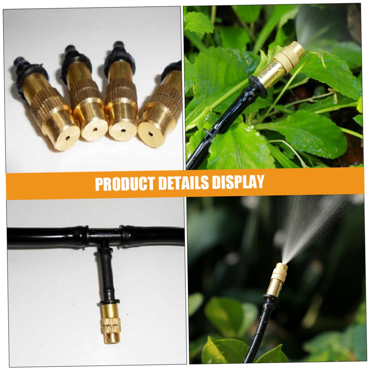 iplusmile 4 Set Ugello Nebulizzatore All'aperto Ugello Spruzzatore Jet Nebulizzatore Per Piante Pianta Ugello Atomizzatore Ugello Da Giardino Ugello A Spruzzo Per Giardino Rame 16 Pezzi * 4