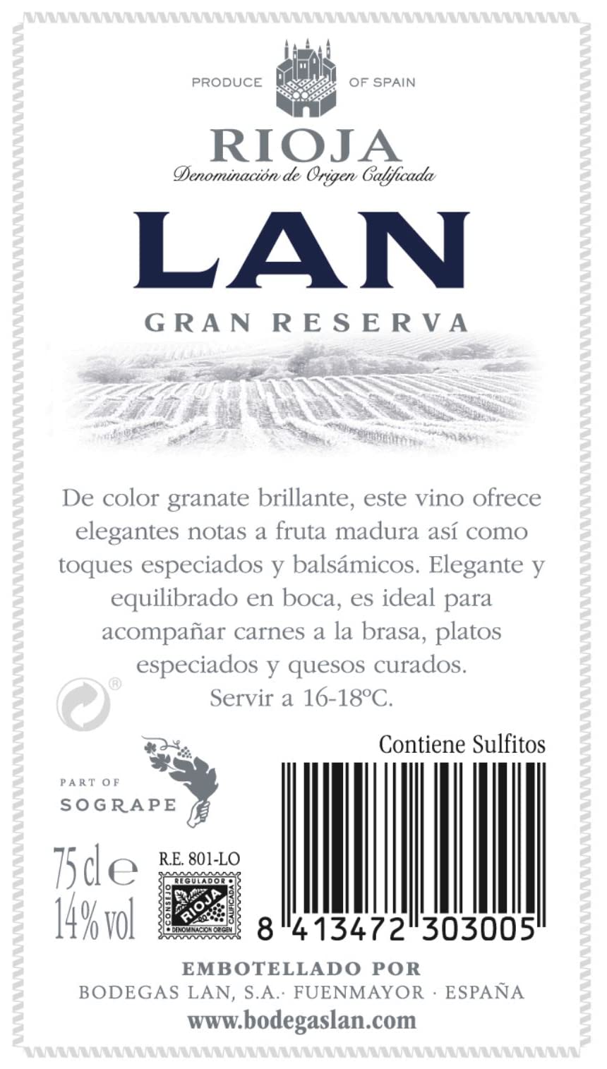 Vino Tinto LAN Gran Reserva Imperial D.O.Ca. Rioja - 750 ml