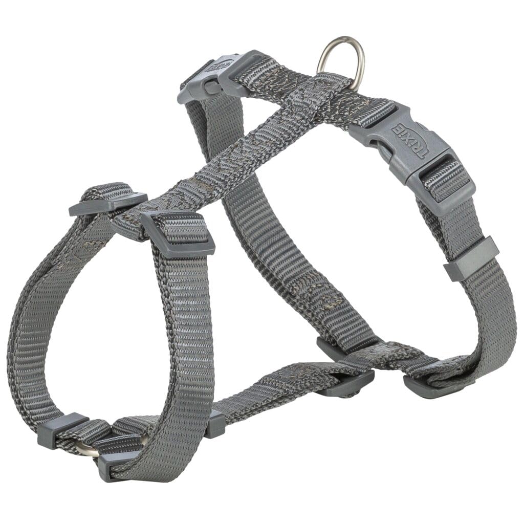 TRIXIE Premium H-harness, S–M: 42–60 cm/15 mm, graphite