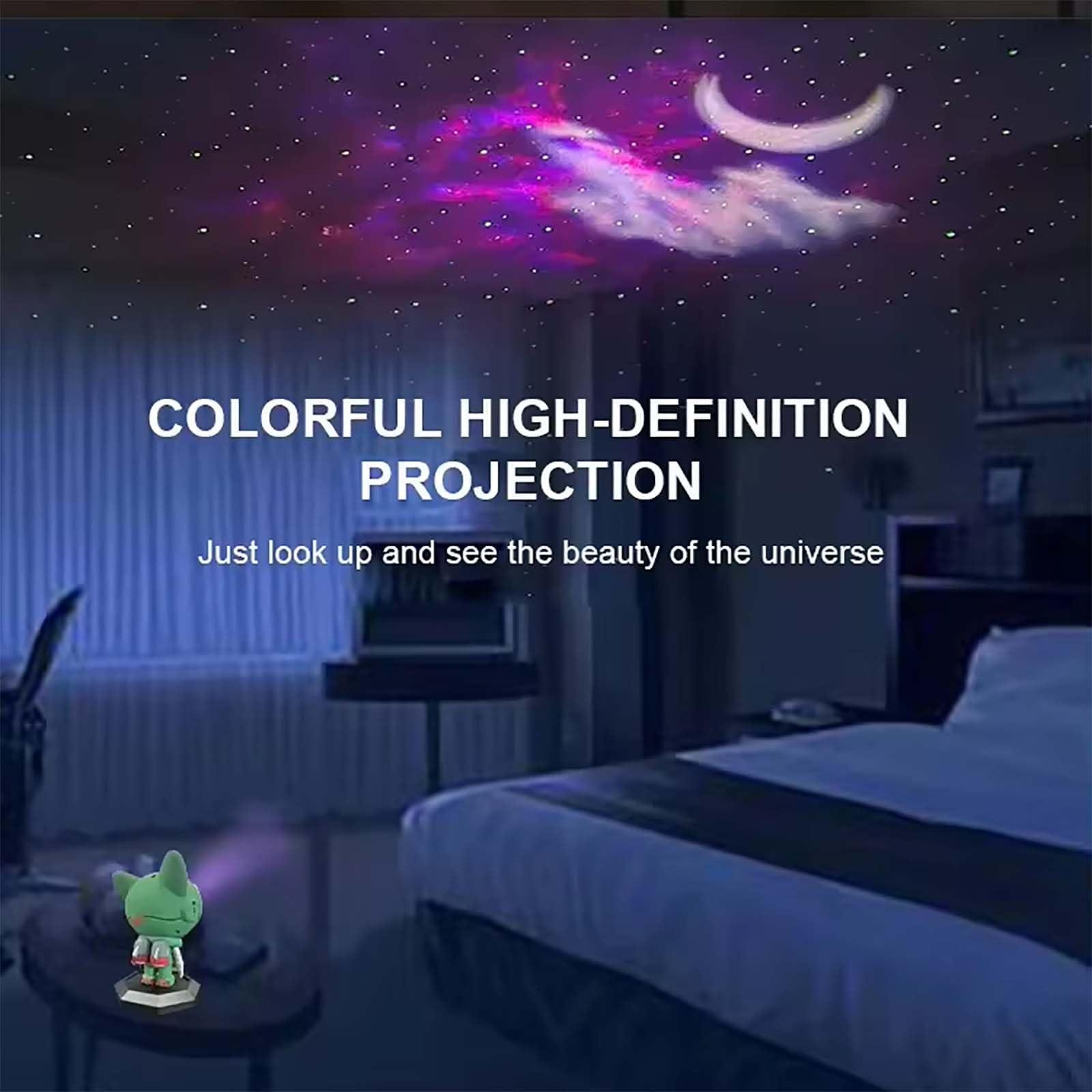 Luz de noche, lámpara de cielo estrellado de astronauta, lámpara de dormitorio creativa, lámpara de nebulosa de atmósfera, proyector de perro espacial de astronauta, lámpara de proyección para niños,