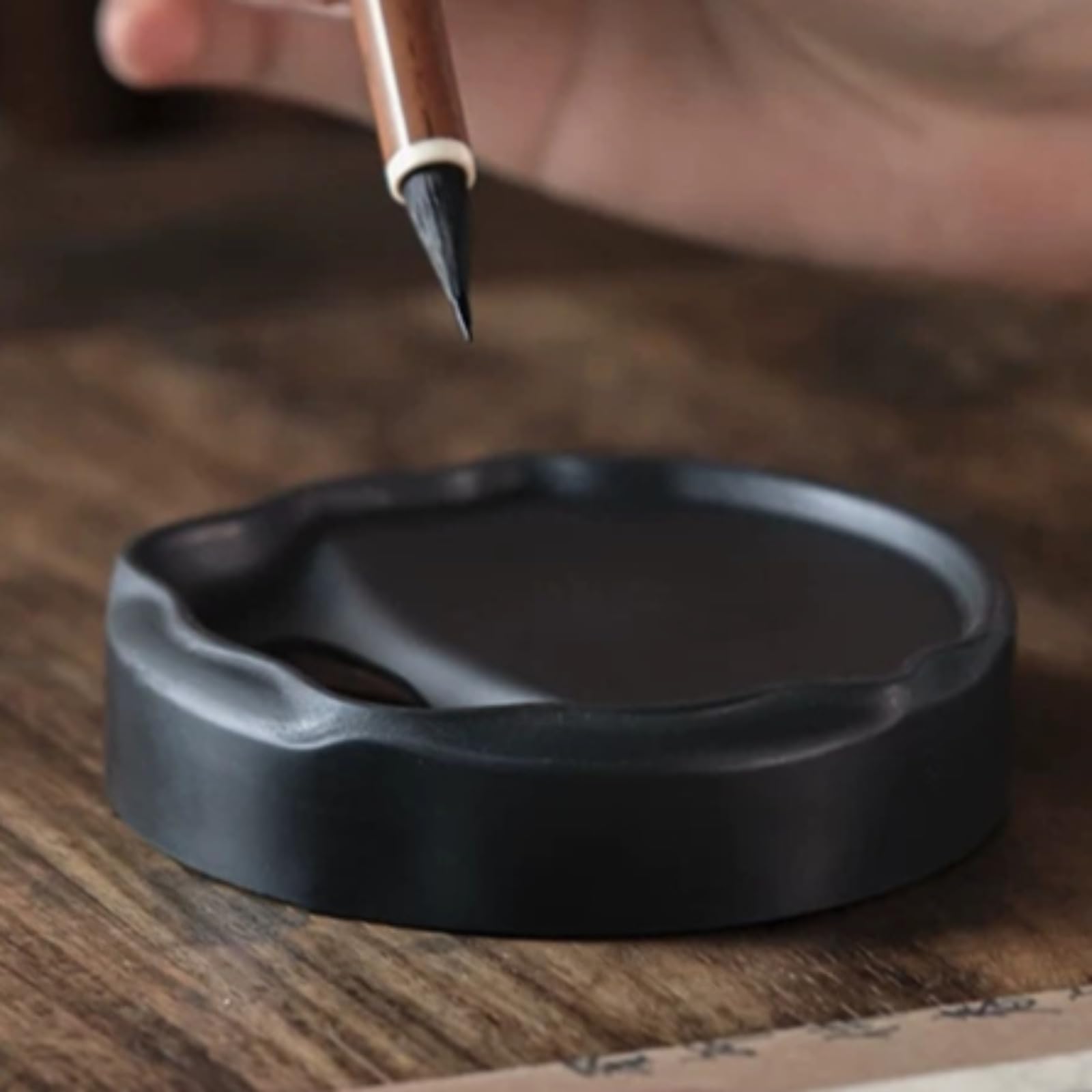 Pietra per calligrafia in stile cinese, 9 cm, decorazione da scrivania