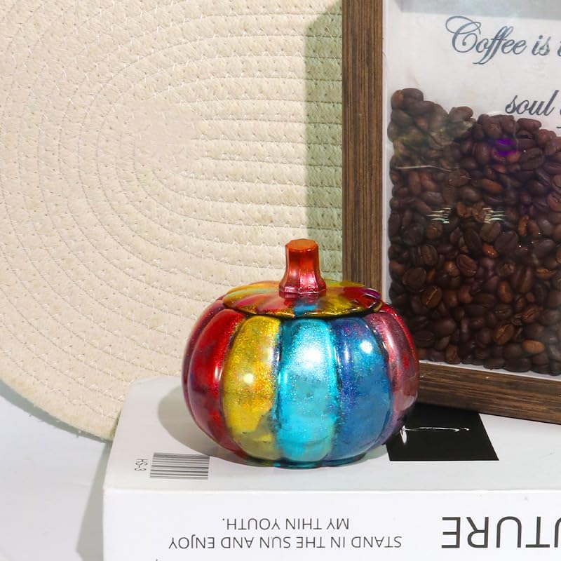 Miniatura 5 de Molde de resina para tarro de calabaza, molde de tarro de resina, moldes de resina epoxi de Halloween, moldes de silicona de calabaza para resina,