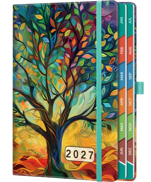 HwxBen 2027 Diary A4 Page a Day, Diary 2027 with Monthly & Daily Views