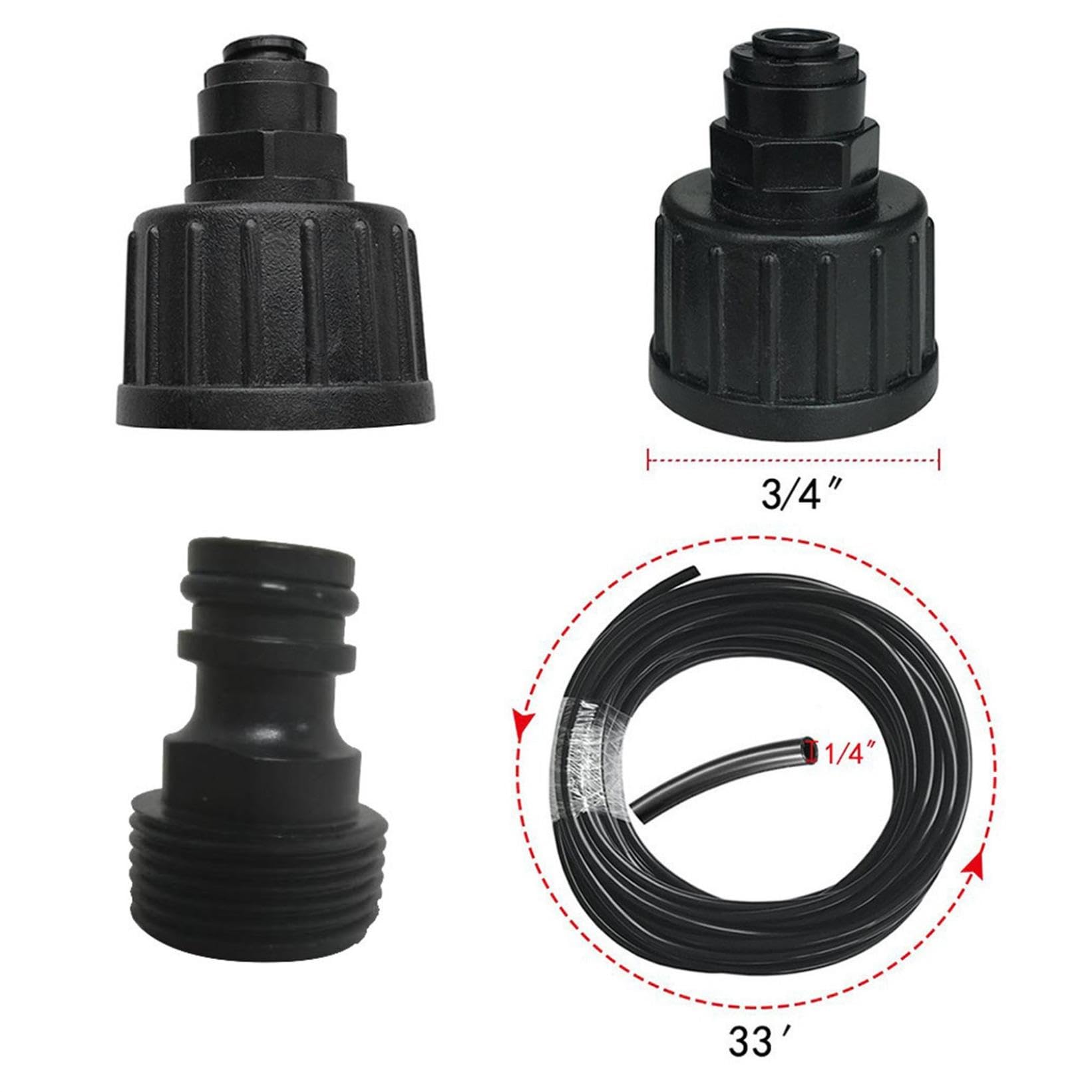 Sprühnebel Kühlung Terrasse 23m, Wassernebel KüHlung, Wasser SprüHnebel Schlauch, SprüHnebelanlage, Vernebler Terrasse, Vernebler Garten, mit 21 Messingdüsen und 3/4" Adapter