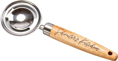 Miniatura 10 de Batidor personalizado con mango de madera de acero inoxidable, nombre grabado, logotipo, batidor de huevos, regalo personalizado para inauguración