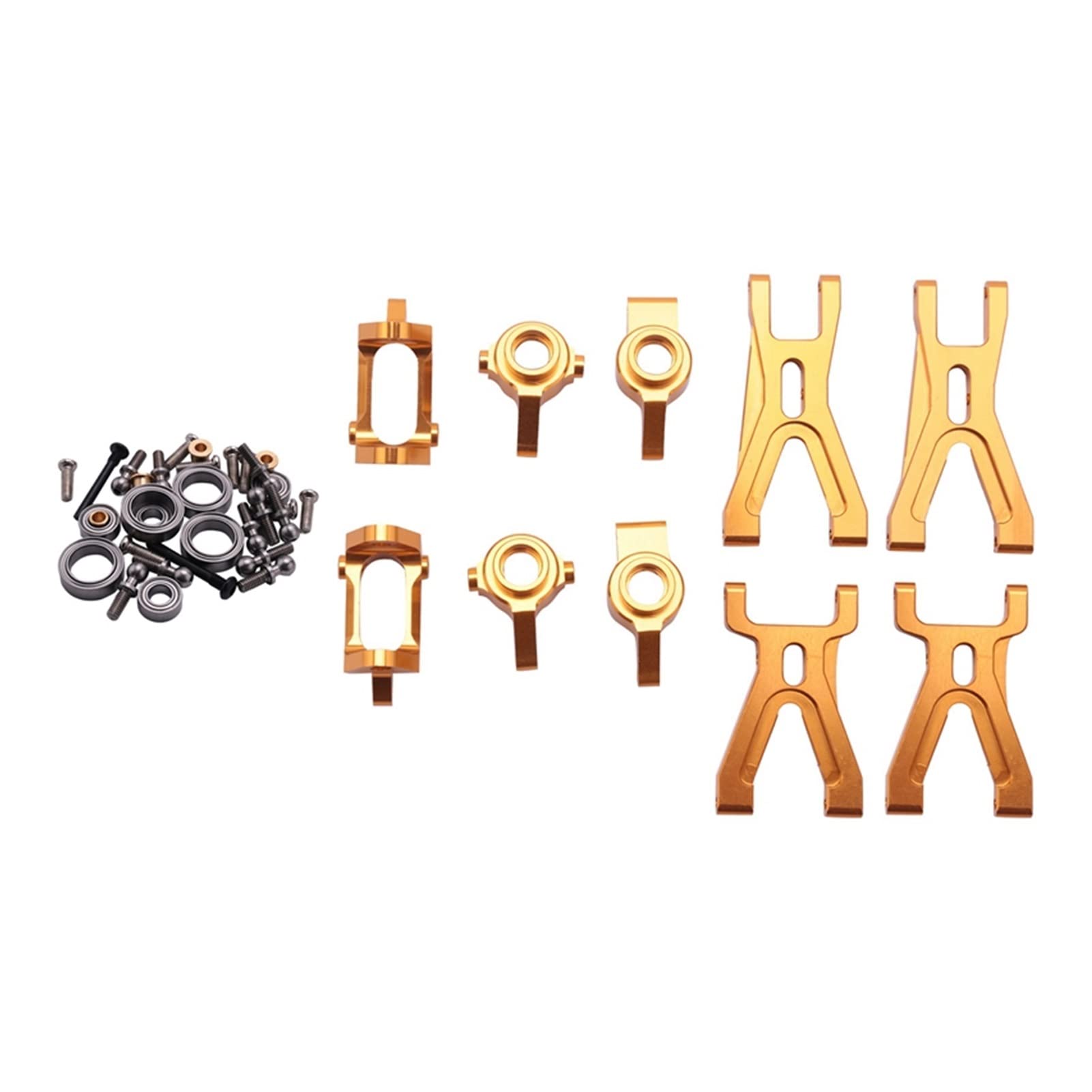 YOKRO Upgrade Suspension Arm & Front/Rear Hub C, for Seat, Parts Kit, for Wltoys, for A959 A979 A959B A979B K929 RC Car Replacements Model Car Suspension Linkage(Yellow)