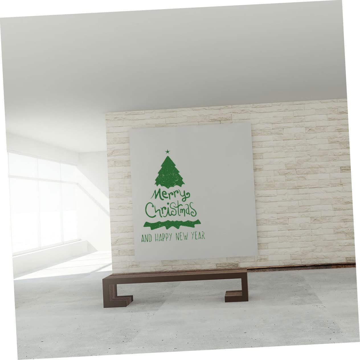 PRETYZOOM 10 Blätter Wandtattoo Weihnachtsbaum Weihnachtsfeier Weihnachtsdekorationen Für Schlafzimmer Türaufkleber Für Weihnachten Fensteraufkleber Für Den Urlaub Weihnachtswand Green Pvc