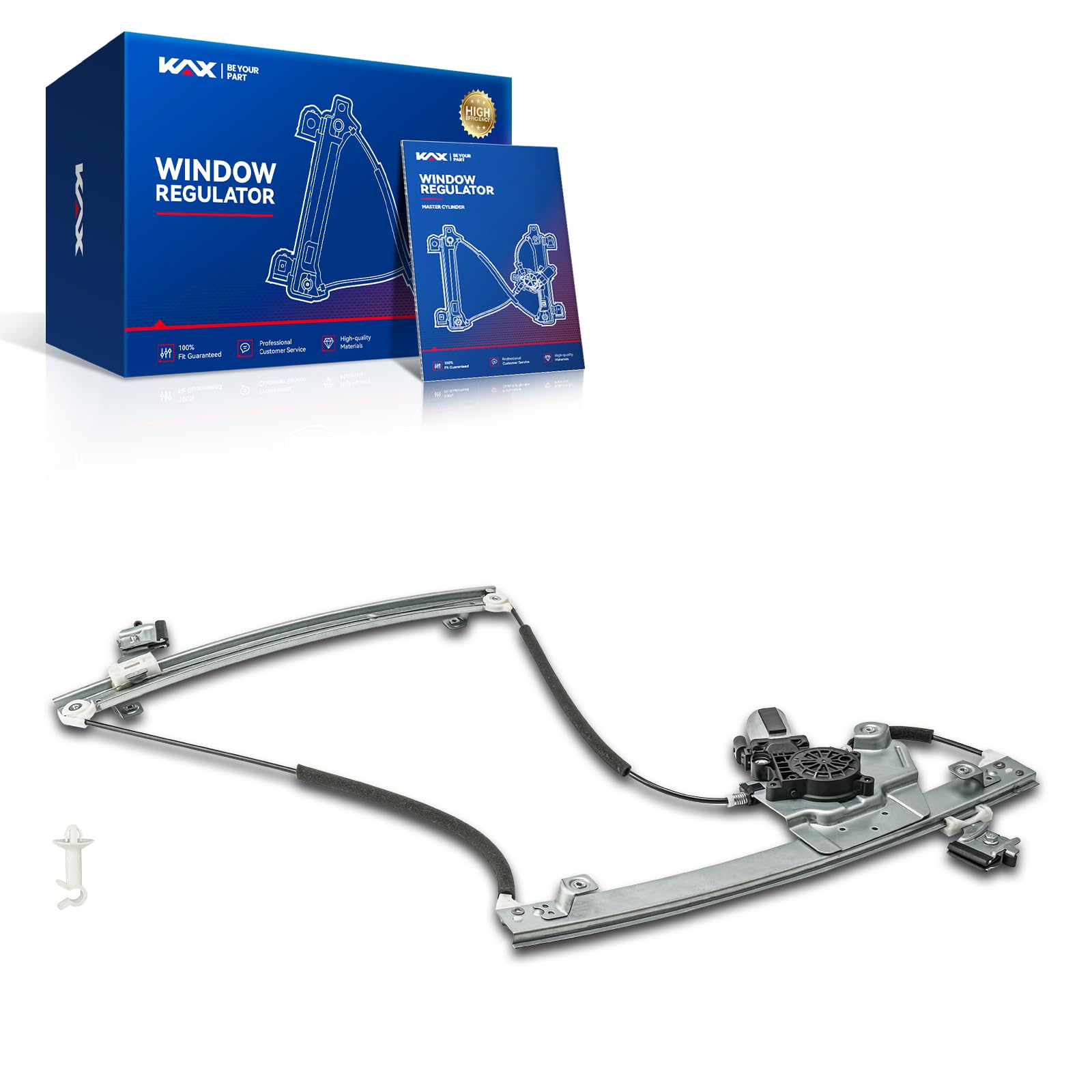 KAX 741-875 Power Window Regulator w/Motor Front Right Passenger Side