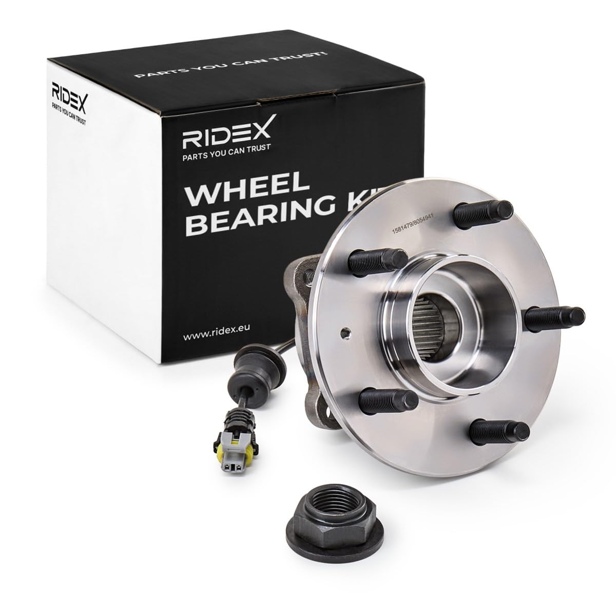RIDEX 654W0520 Juego de cojinete de rueda Trasero ambos lados con sensor ABS incorporado Rodamiento integrado en buje de rueda Compatible con CHEVROLET CAPTIVA C100, C140