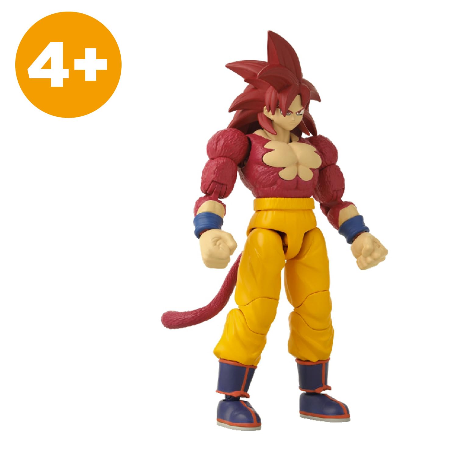 BANDAI Dragon Ball Daima Figura de Acción SS4 Goku Daima Dragon Stars de 17 cm, Inspirada en la Nueva Serie de TV Dragon Ball Daima (2024), Articulada y Multicolor (40737)