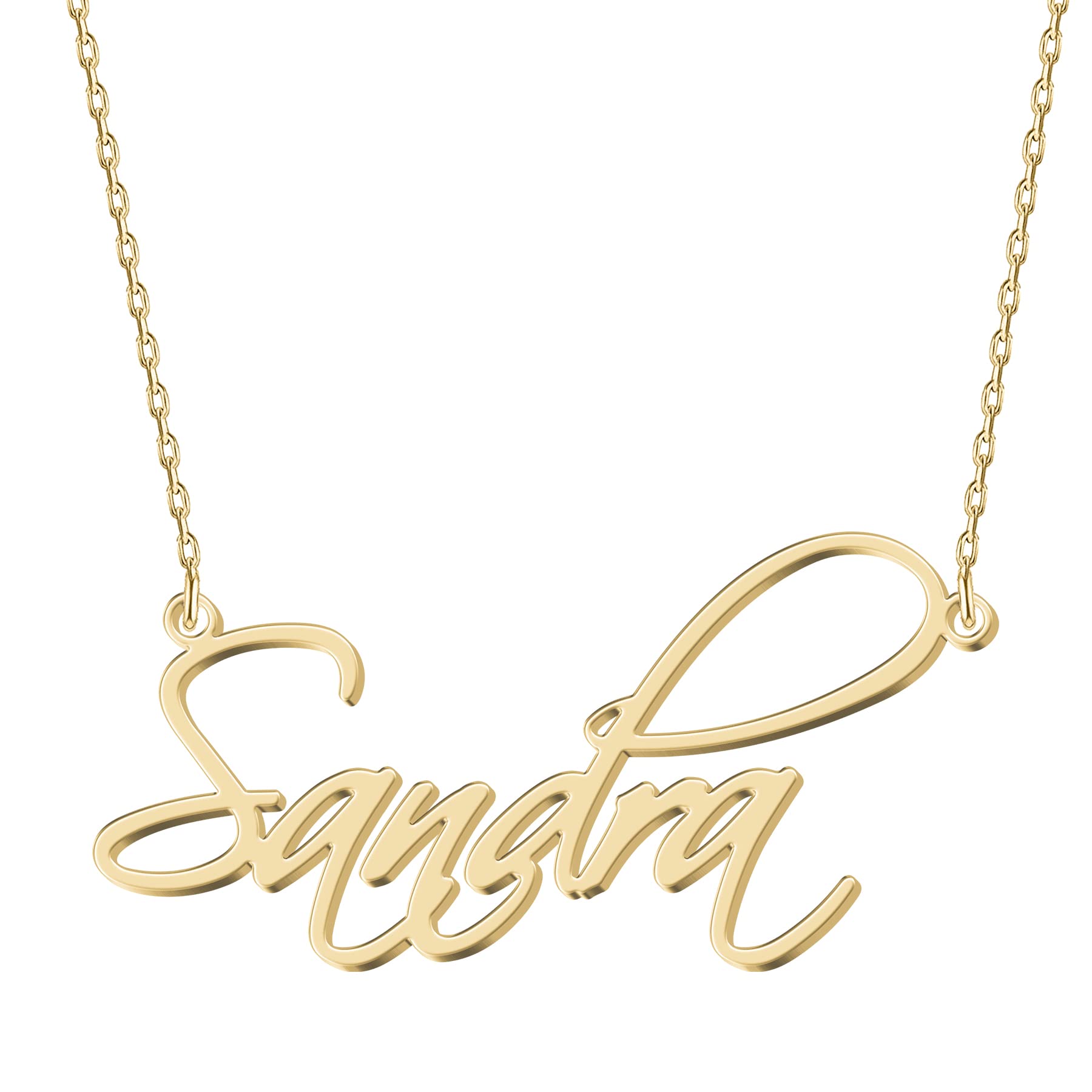 UMAGICBOX Personalized Name Necklace - Choose from 14 Font Styles - Customizable 18K Gold-Plated Pendant - Ideal Gifts for Birthdays, Mother's Day, and Christmas - Women, Girls, Teens, and Daughters