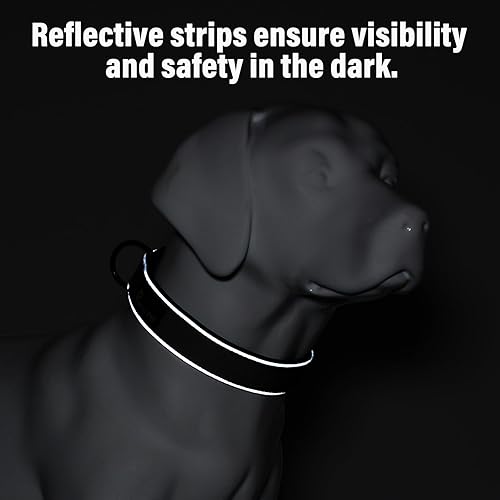 Miniatura 5 de Plutus Pet Collar táctico para perro, reflectante, ajustable, resistente, acolchado suave y cómodo, para perros pequeños, medianos y grandes (rosa