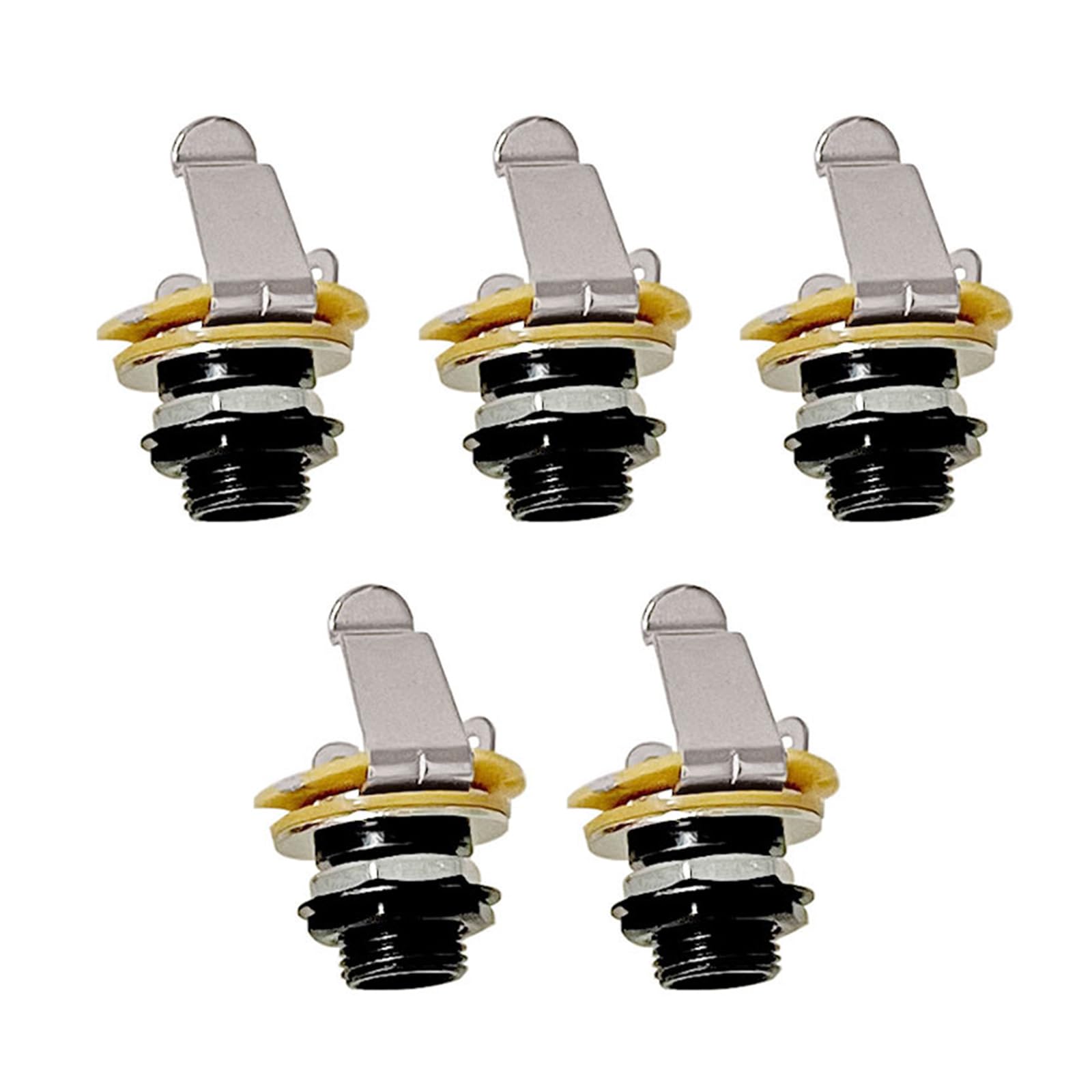 CRFFZ 5lots Premium Basses Guitar Jacks Nut Guitars Jacks Nut Washers Long Terms Output Replacement