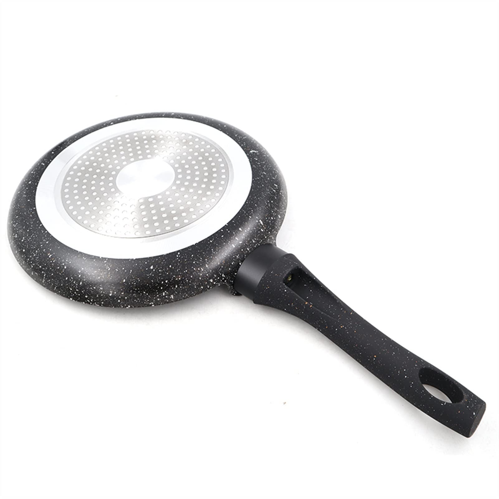 Patelnia do smażenia jajek, patelnia żeliwna, Patelnia z powłoką granitową Nieprzywierająca patelnia 24 cm Płyta indukcyjna do naleśników (kolor: czarny, rozmiar arkusza: 22 cm)
