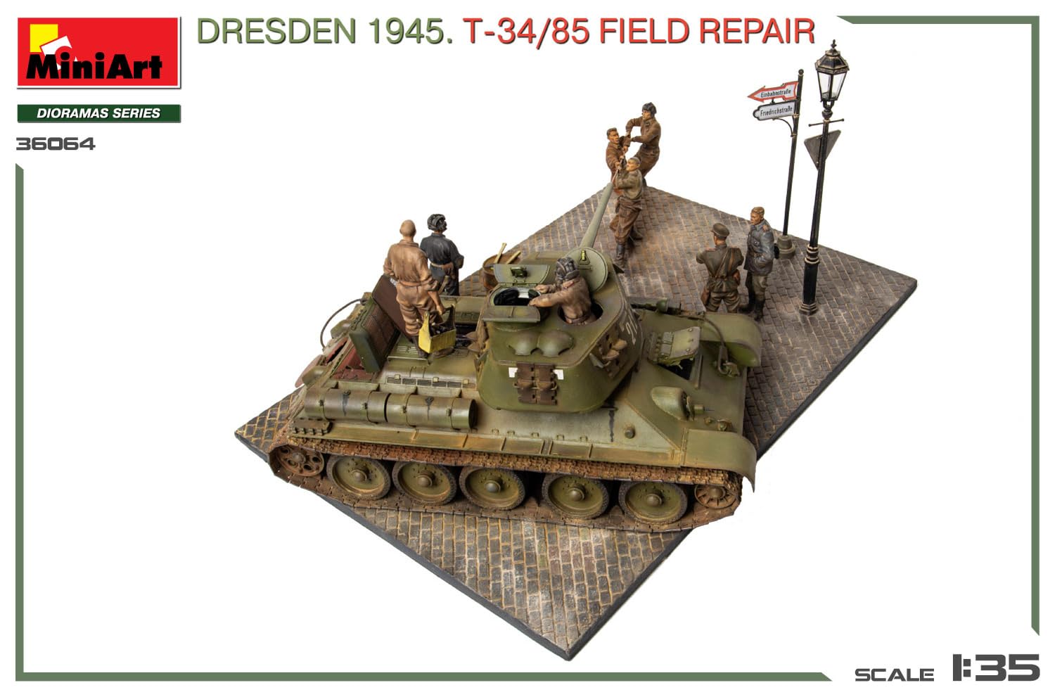 Miniart 1:35 - Dresden 1945. T34/85 Field Repair Big Set - Image 3