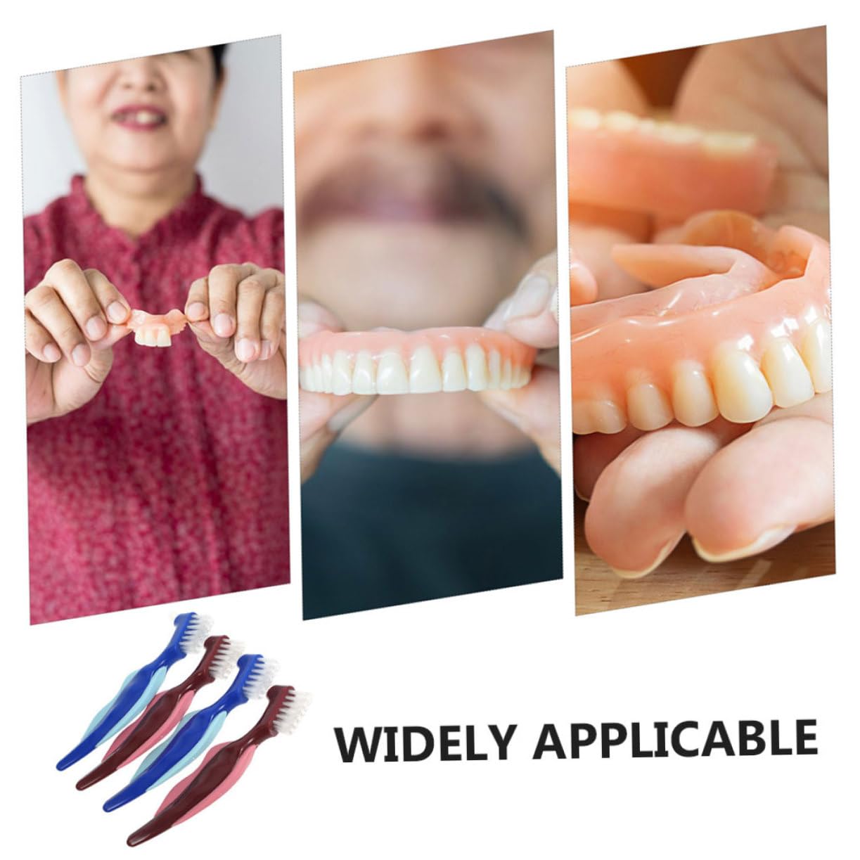 BESTYASH 5 Set Spazzola Per La Pulizia Della Protesi Pulito Più Doppio Pennello Morbido Spazzolino Da Denti Per Intercapedine Assortito Setole Adulti Orale Nylon 2 Pezzi * 5