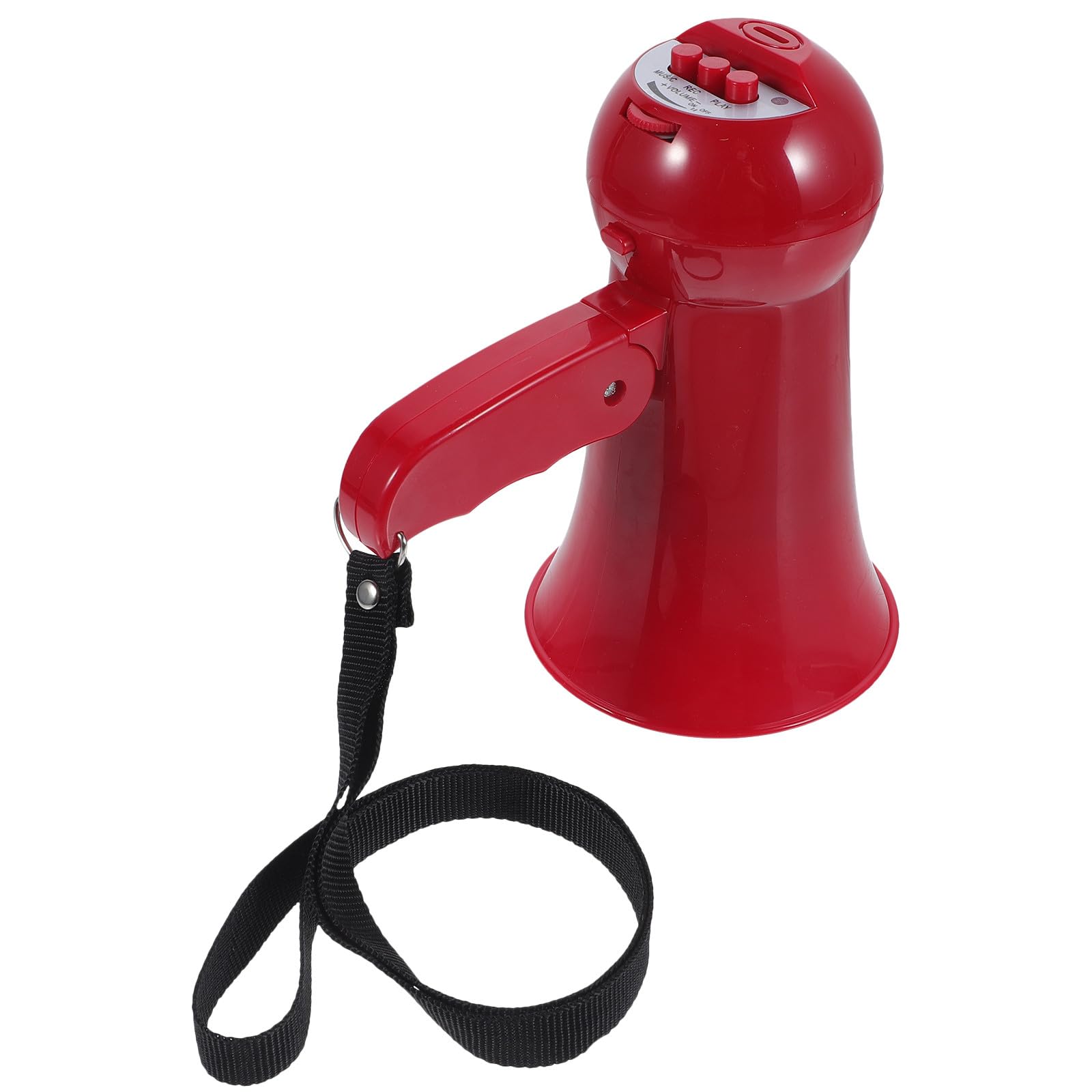 Altavoz Megáfono Portátil Rojo Pequeño de Plástico con Volumen Ajustable para Eventos Deportivos y Juegos, Megáfono de Alegría Ligero y Compacto para Animadoras
