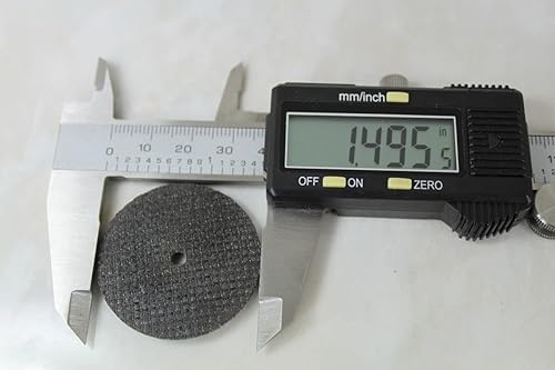 Miniatura 3 de TEMO Disco de corte de fibra de vidrio reforzado de 1-12 pulgadas con dos mandriles de 18 pulgadas, para herramientas rotativas Dremel, 100 unidades