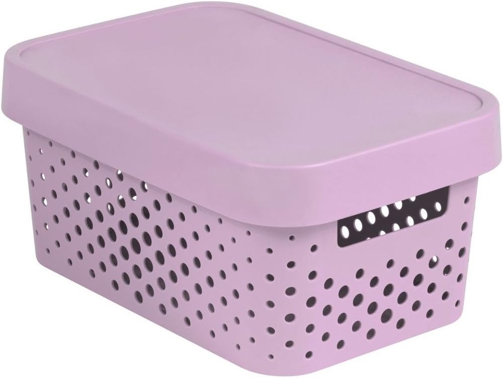 CURVER Infinity Dots Storage Box with Lid Pink 4.5 L Plastic 26.8 x 18.6 12.4 cm 229156