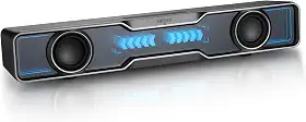 Edifier Barra de som multimídia QS30 com iluminação dinâmica, Bluetooth V5.4, graves aprimorados, microfone integrado, vários efeitos sonoros via aplicativo, alto-falante alimentado por USB para