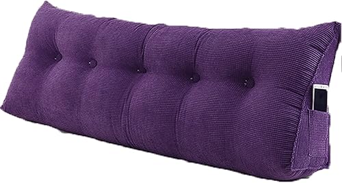 Almohada de cabecero suave, para descansar en la cama, extraíble, almohada de lectura triangular esponjosa, con funda extraíble, cojín lumbar