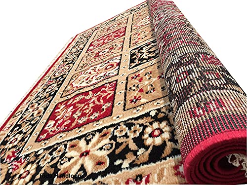 Image of Soft Washable Beautiful Acrylic Rugs for Home Decor Living Room 5x7 feet (150 x 200 CM) Red
