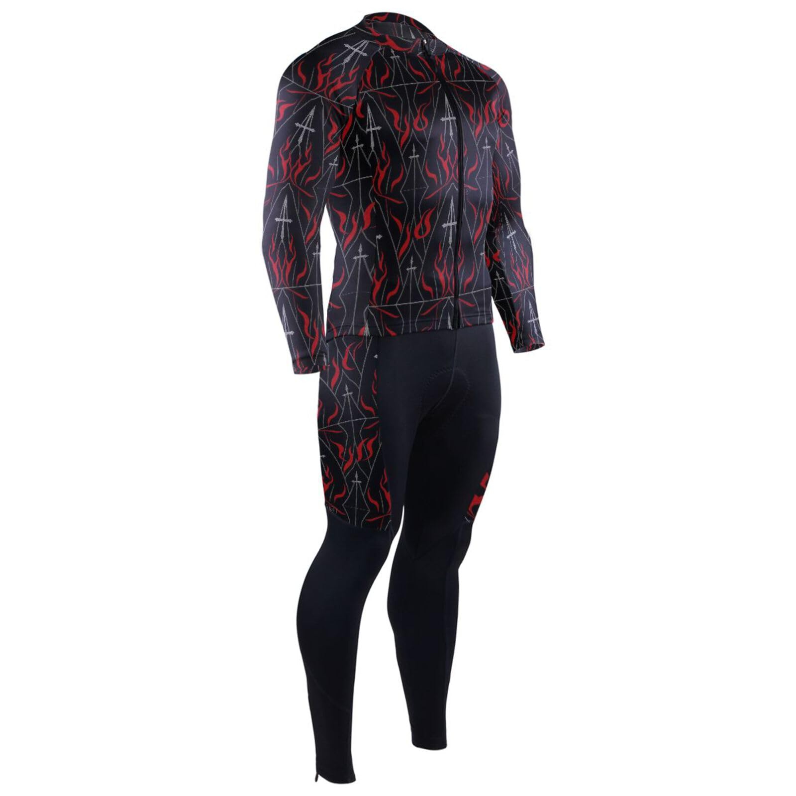 Herren Radtrikot mit Taschen Leichtes Radtrikot Herren Lang 3D Gepolstert
