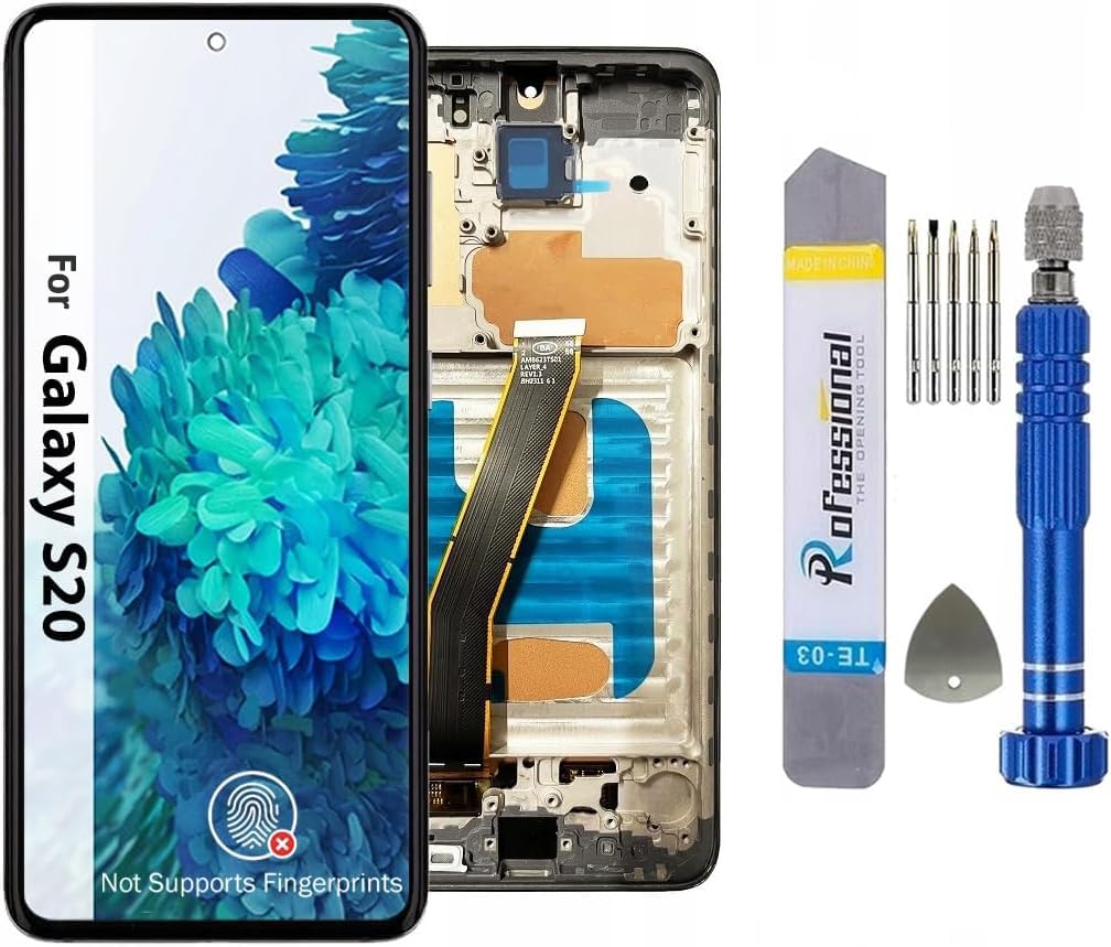It'Go Écran Full INCELL pour Samsung S20 G980 LCD Écran tactile de rechange avec outils Gris avec cadre Haute qualité