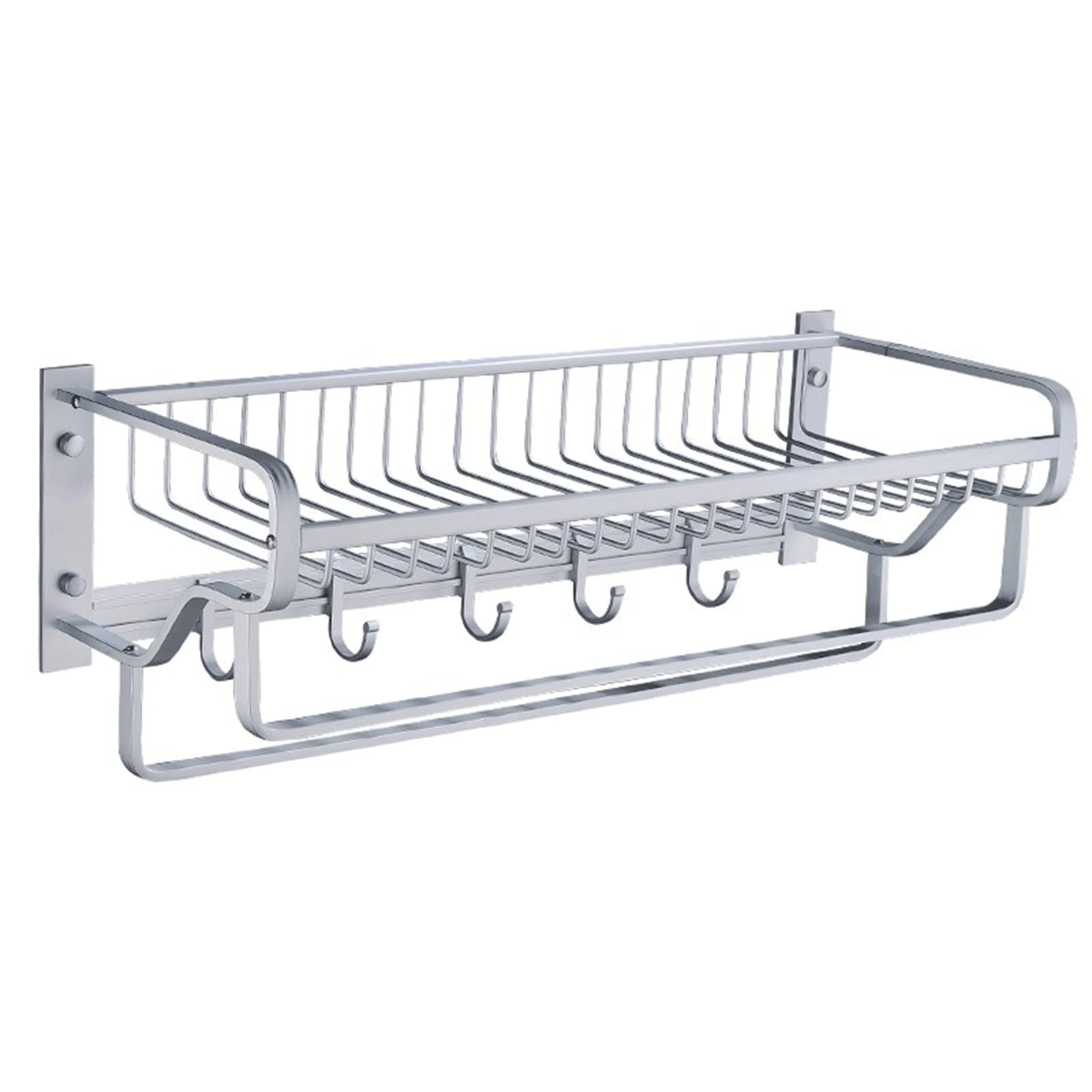 Corner Shower Caddy Organizer Basket Wall Mount Space Aluminum Bathroom Shelf Shampoo Storage Rack for Bedroom Kitchen Office