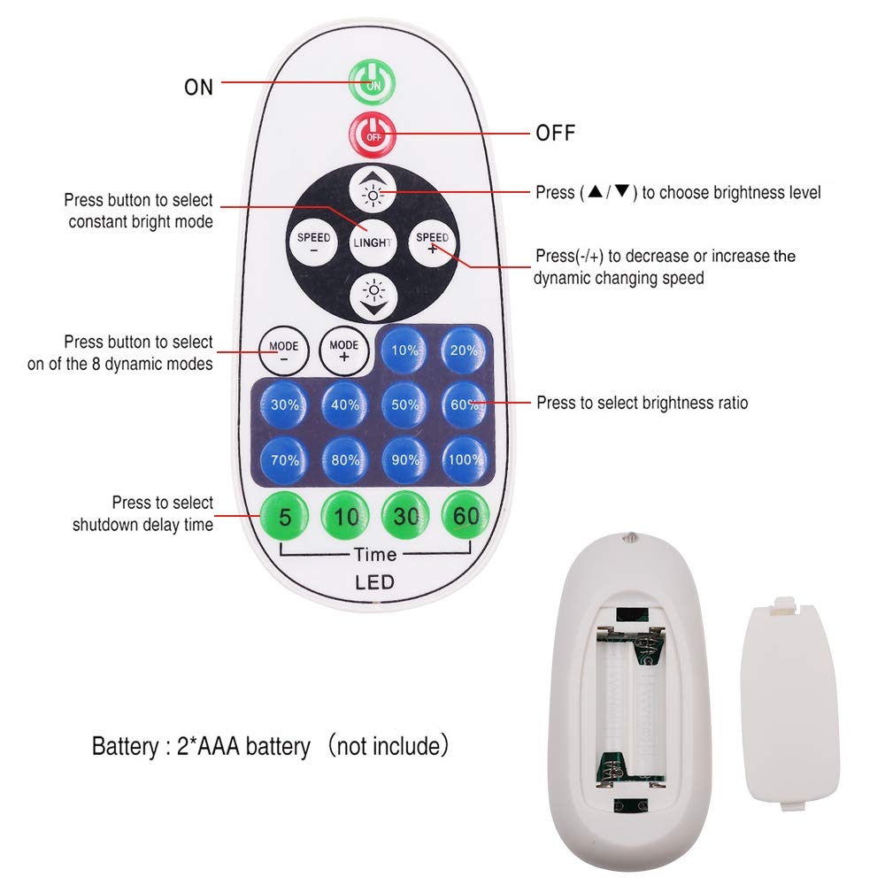 XUNATA 18m Tira de Luz de Neón LED Regulable con Control Remoto IR de 23 teclas y Fuente de Alimentación de Transformador, Brillo Ajustable, Blanco cálido