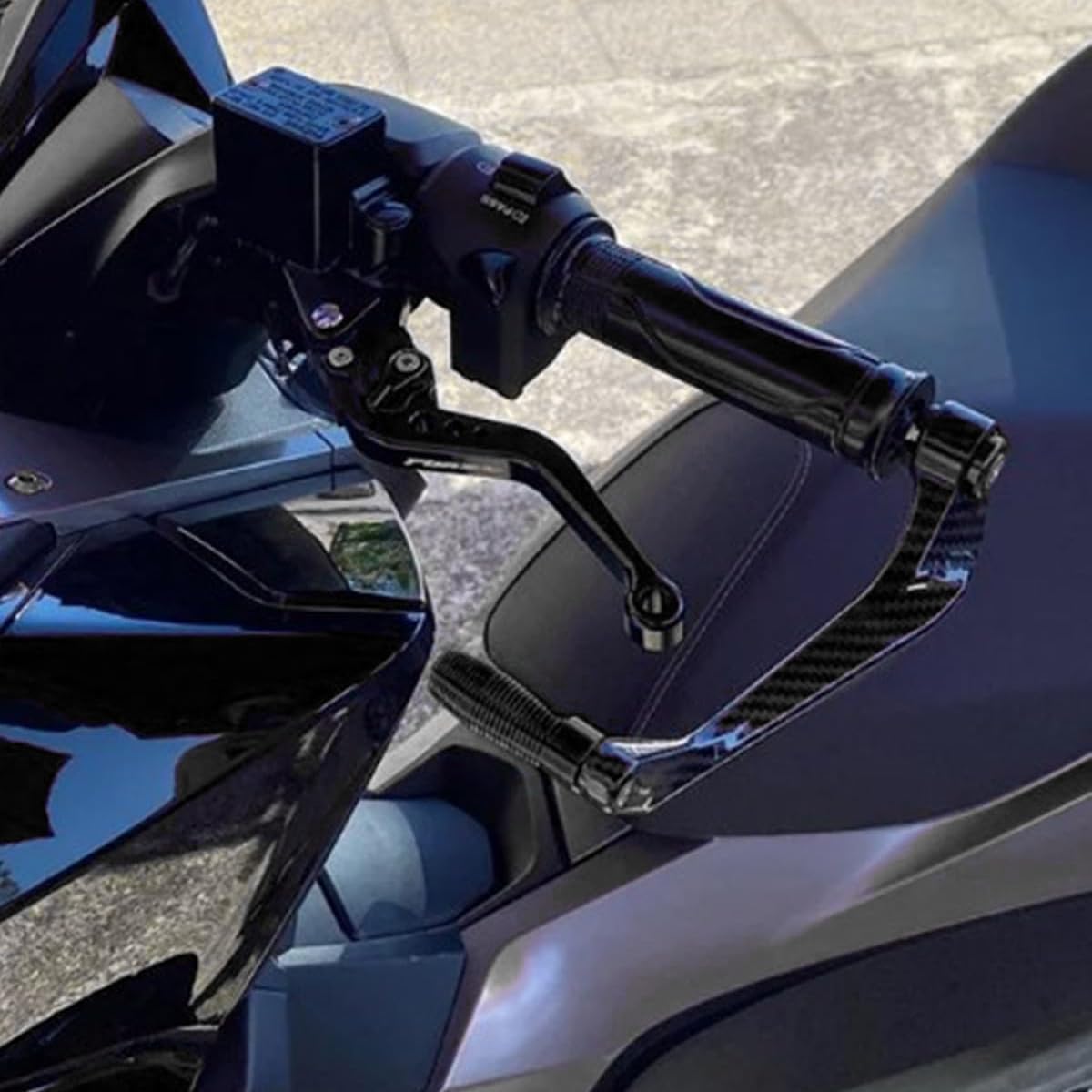 1 par de Protectores de Freno y Embrague para Manillar de Motocicleta, para Moto, Coche eléctrico y Bicicleta de montaña (Negro)