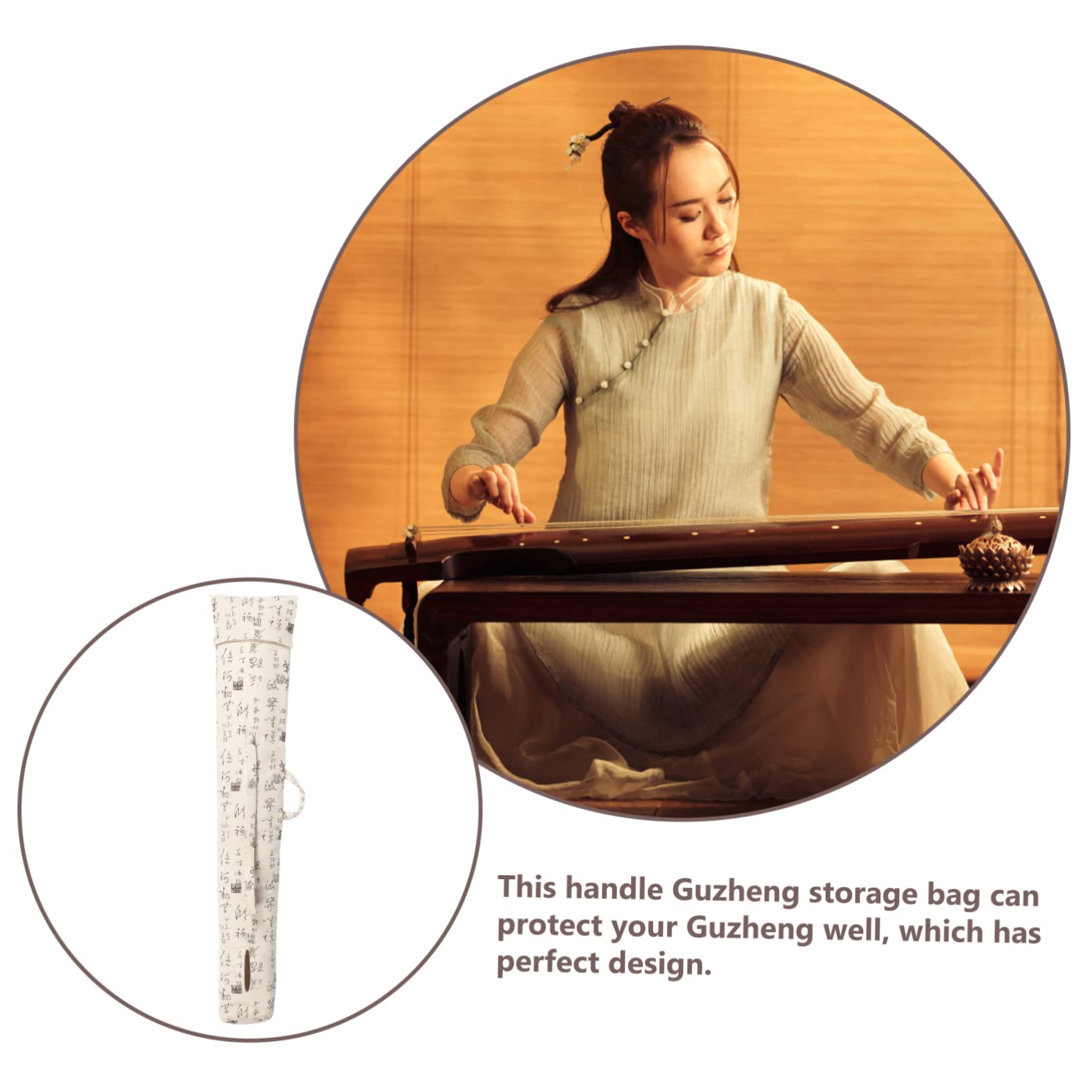 高級 中国箏 お琴 古琴7弦収納袋付き