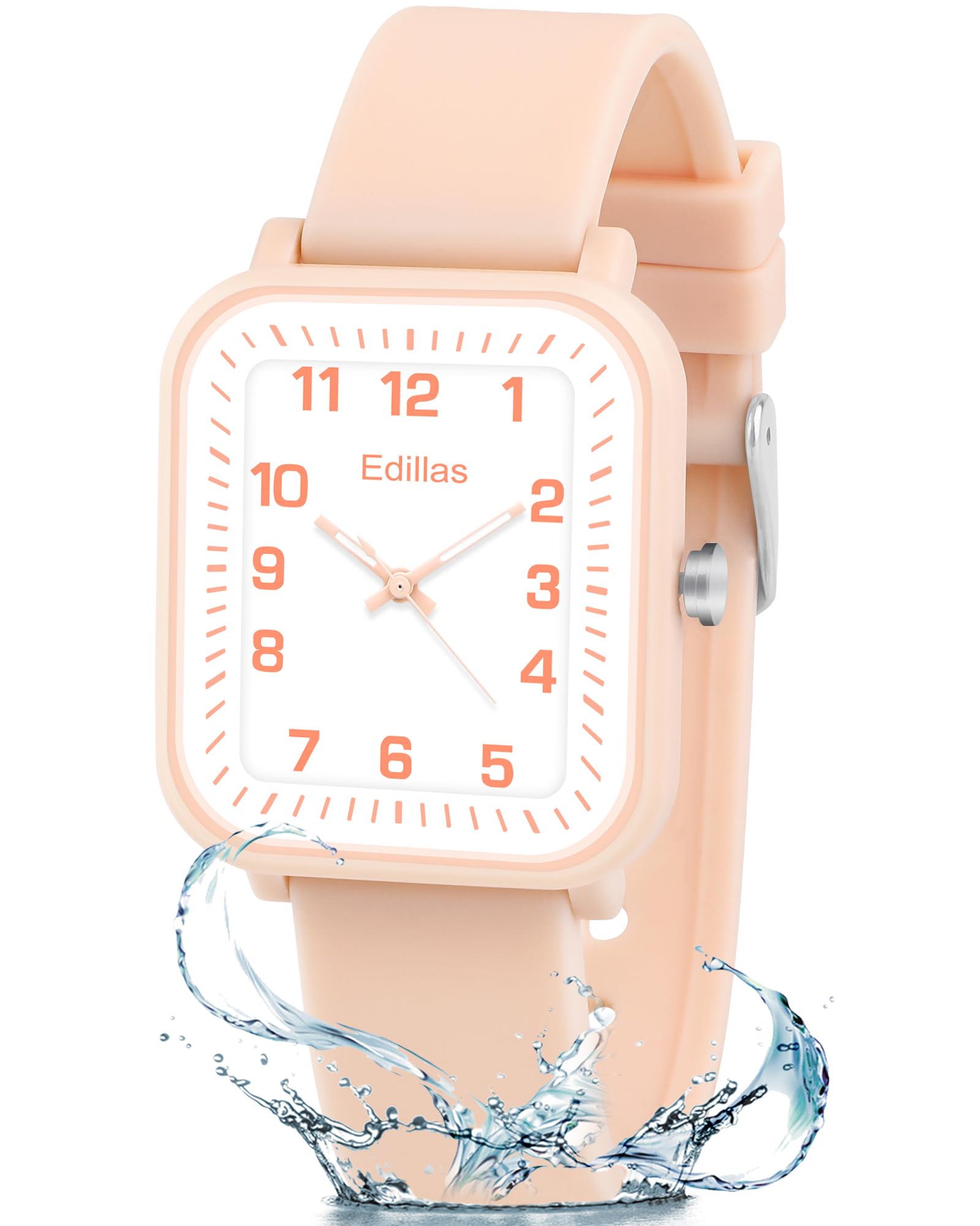 Edillas Kids Teens Watch Analog Girls Boys, Waterproof Stylish Watch for Children,Students with Soft Silicone Strap for Kids Teens 4-16 Years Old