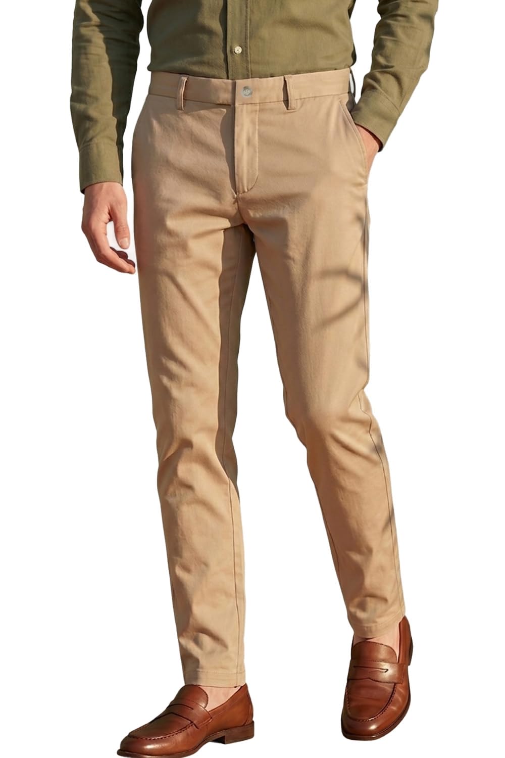 allen solly Men’s Casual Chino Pants | Soft Premium Cotton Stretch Fabric | Comfortable Fit-picture-15