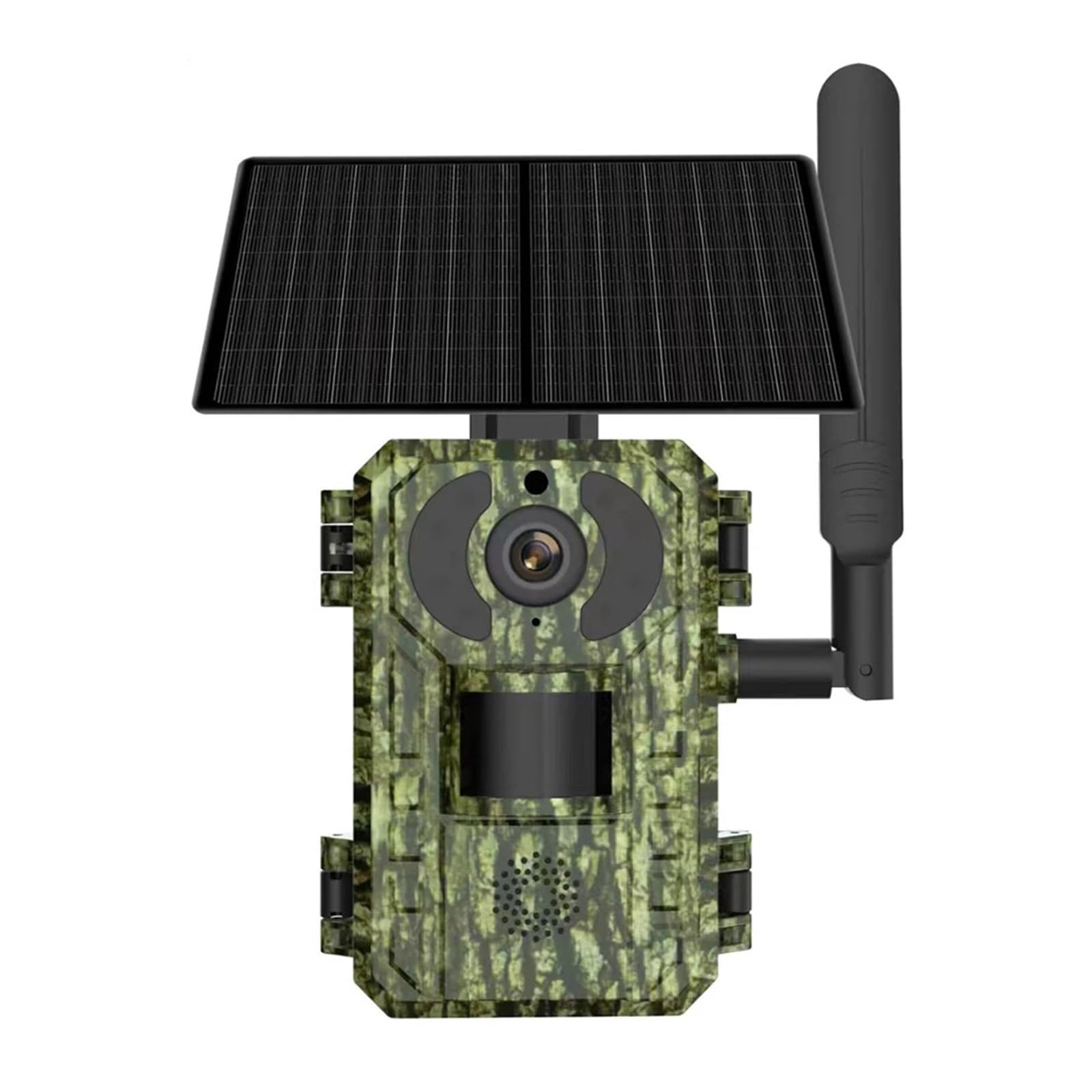 Oshpmbdlyfj One Color 4G Cellular 4Mp 2K Battery Solar Pir Motion Activated Wildlife Hunting Trail Camera Ip65 Outdoor Night Vision No Red Exposure(Eu 4G Trail Cam)