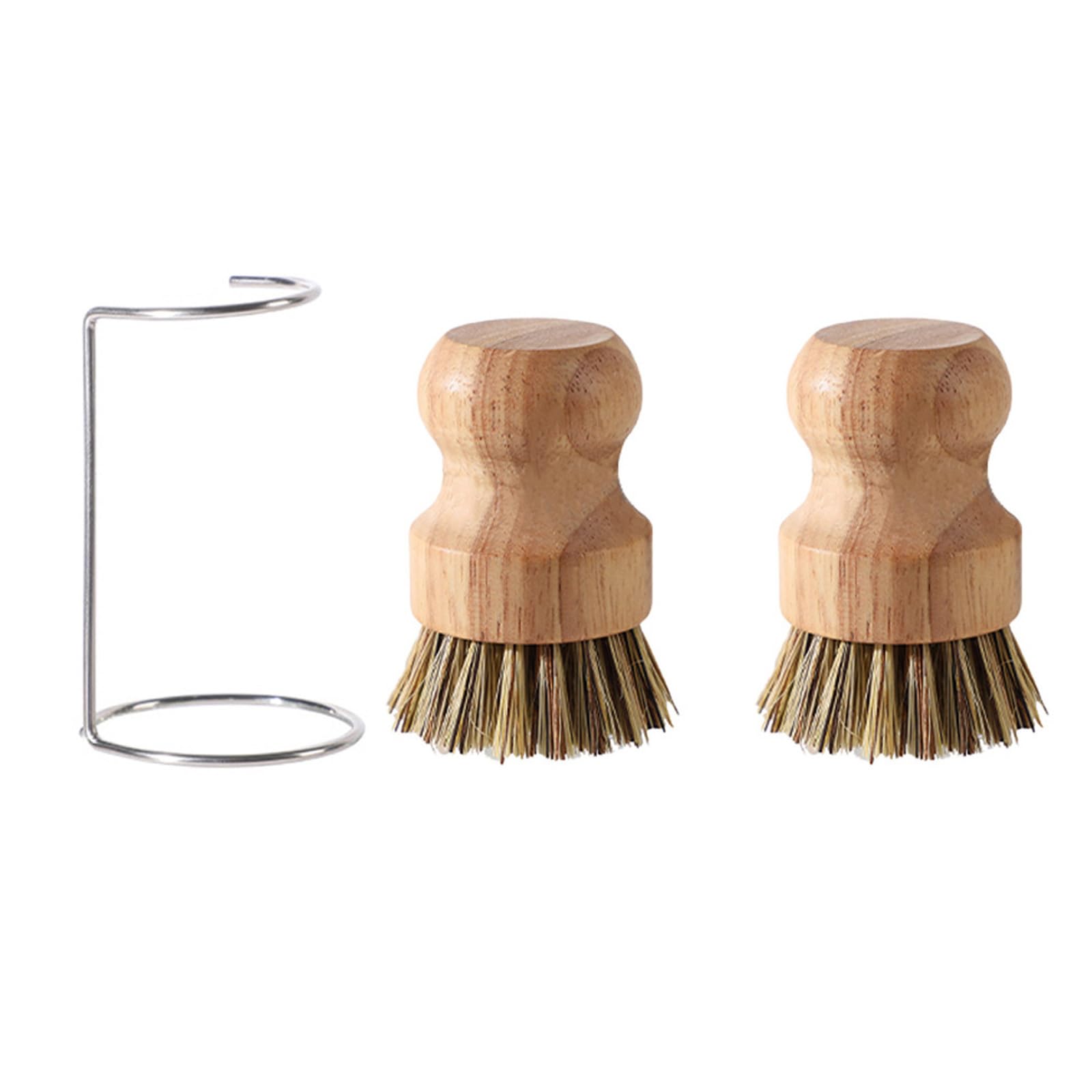 User Friendly Wood Cleaning Brushes Scrubber for Dishes and Vegetables with Durability Coconut Fiber Bristles Friendly Cleaning Brush