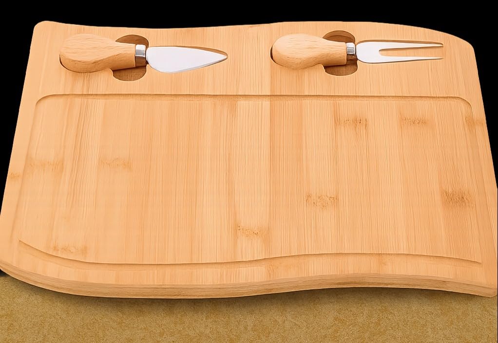 Wood Pizza Cheese Home Creative Cutting Board Kitchen Chopping Board Solid Wood Cake Plate (Parallelogram Cheese Board)