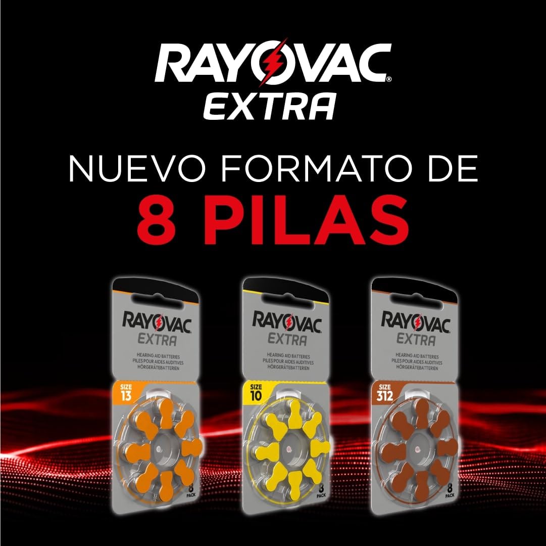 Pilas para audífonos Rayovac Extra modelo 13 (80 pilas Rayovac 13)