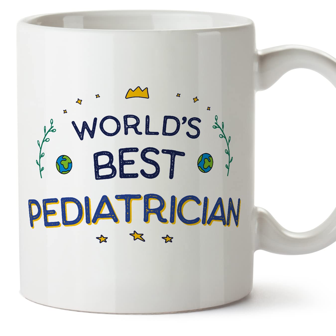 MUGFFINS Pediatrician Mug - in English - World's Best - Funny Gift for Colleagues - Ceramic 11oz Mug — image 1