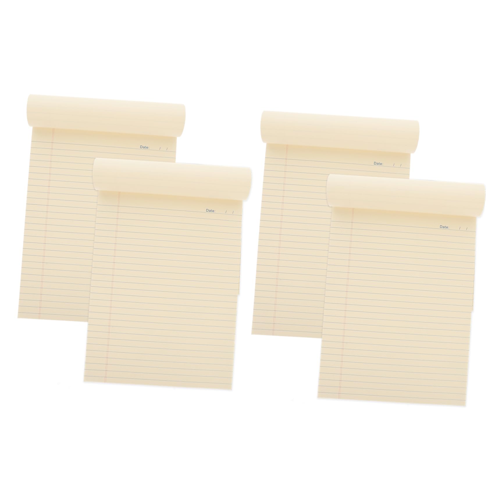 Notizblock im Taschenformat Beige, Linierter Abreißblock aus Papier 4 Stück