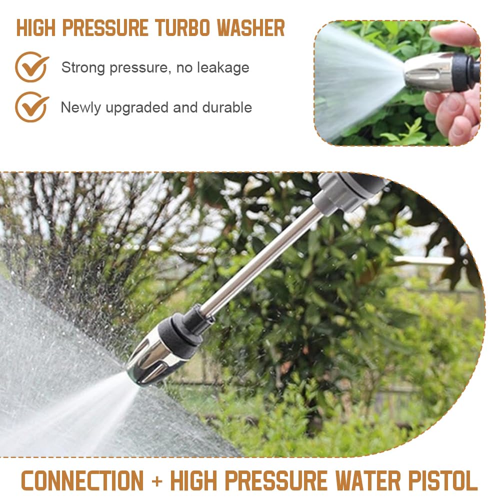 Gartenschlauch-Düse Aus Messing – Hochdruck-Sprühkopf Mit 1,9 Cm Gewinde Für Rasen, Auto Oder Haustier-Dusche