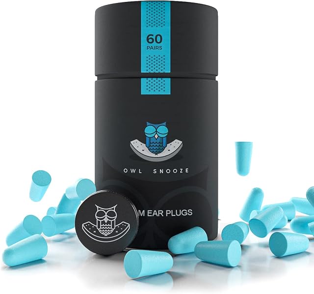 Ear Plugs for Sleeping The Best Noise Cancelling Ear Plugs for Sleeping by Owl Snooze 60 Pairs 38dB Highest SNR, New & Upgraded Reusable & Custom fit Super Soft Foam Earplugs
