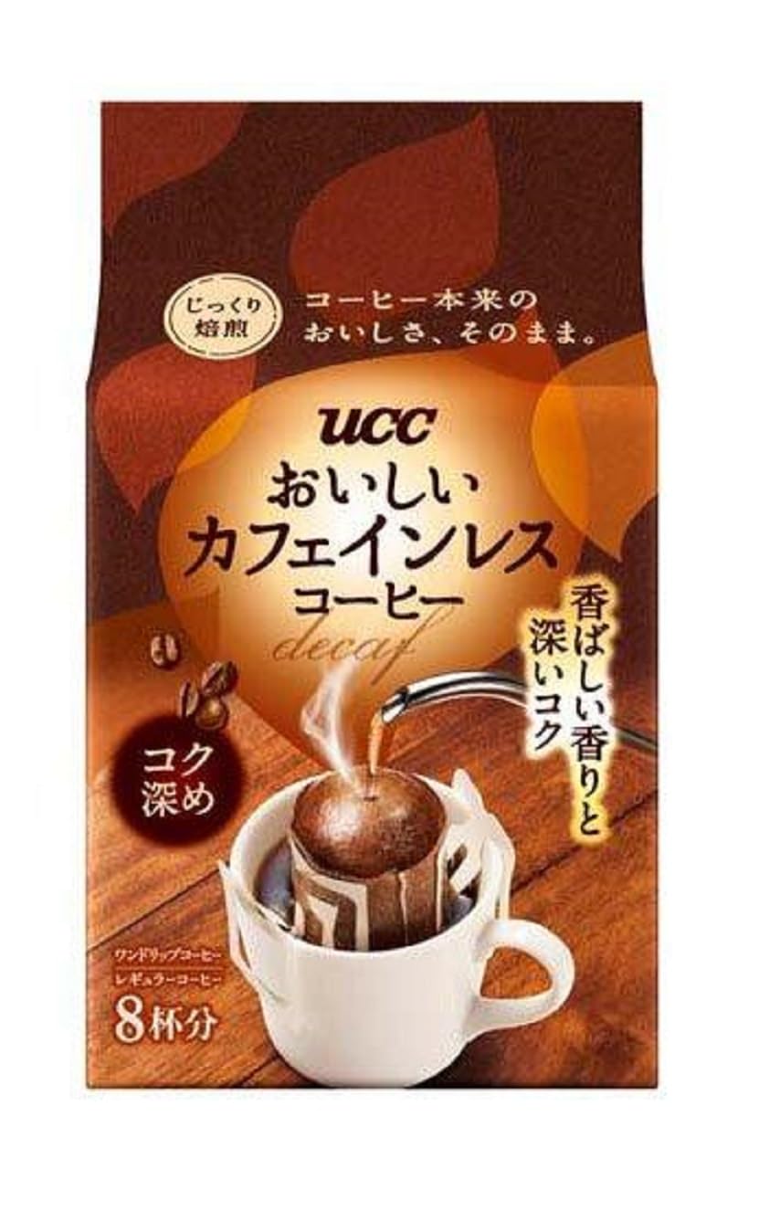 Amazon.co.jp: UCC おいしいカフェインレス ワンドリップ コク深め 7g