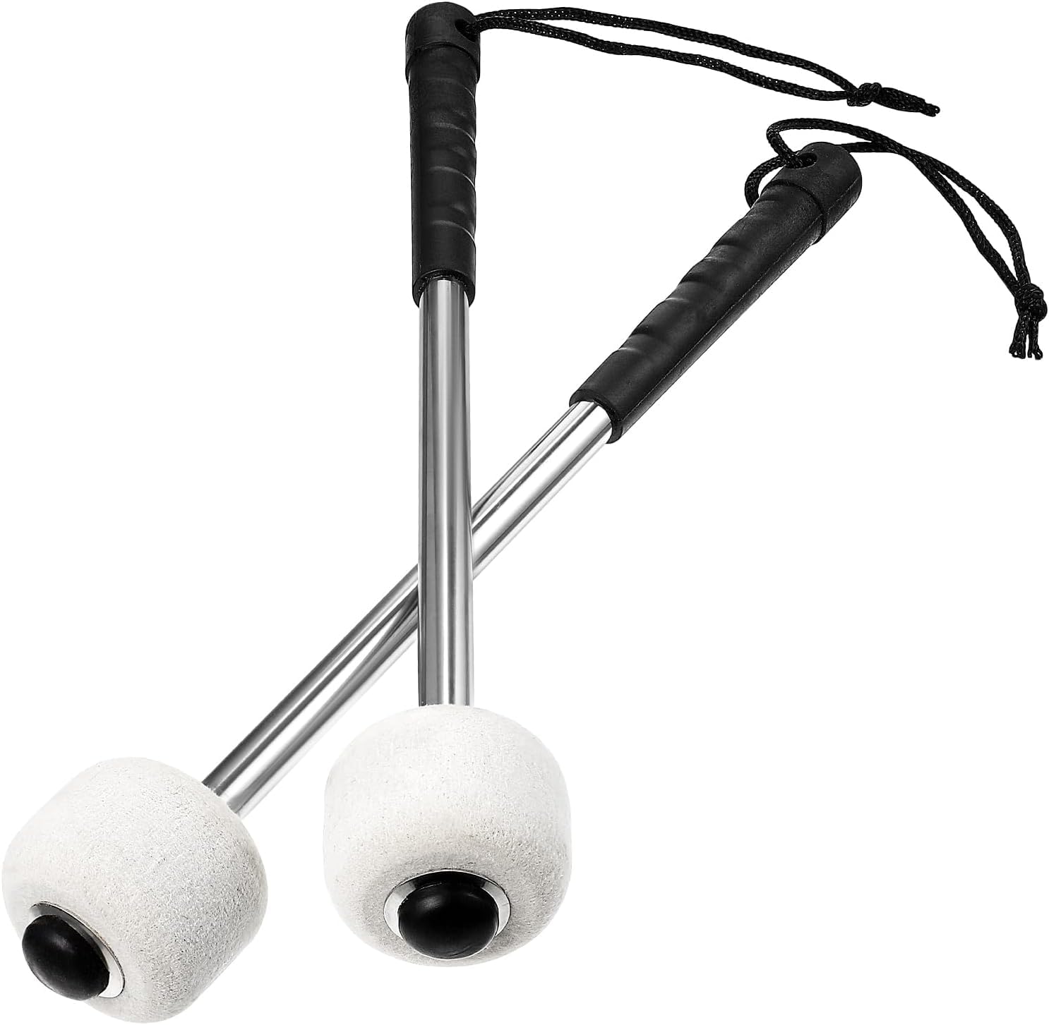 Maillets Pour Caisse Claire - Paire De Baguettes Avec Tête En Feutre Et Manche En Bois - 32 Cm - Accessoire Percussion