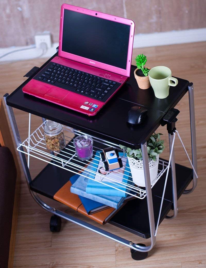 Table de chevet et table d'ordinateur MU en bois avec plateau rabattable compact - 7