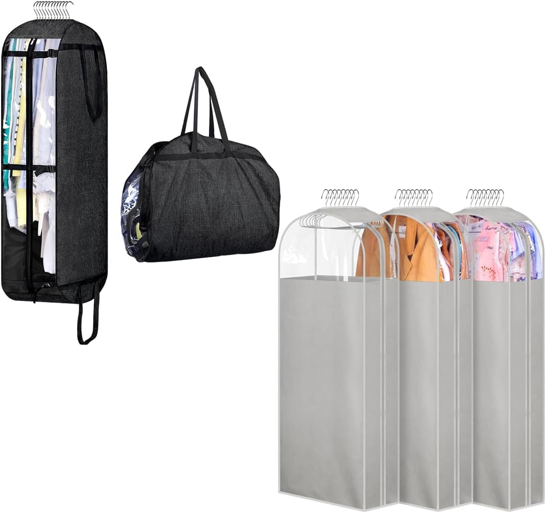 MISSLO 50“ Hanging Garment Bags Bundle with 3 Packs 50