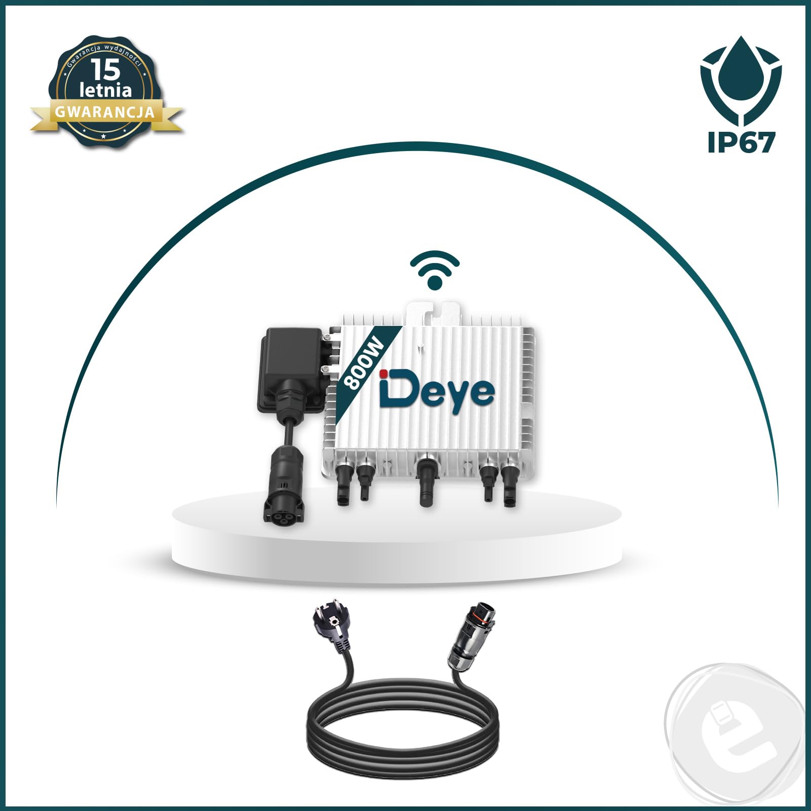Mikroinwerter Deye 800W SUN-M80G4-EU-Q0 Falownik WIFI Inwerter FOTOWOLTAICZNY WIFI 2x MPPT do elektrowni balkonowej PV